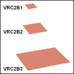 VIS/NIR Adhesive-Backed Detector Sheets: 400 - 640 nm, 800 - 1700 nm<br>