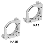 Ø2in Kinematic Mirror Mounts, 2 Adjusters, Monolithic Optic Retention