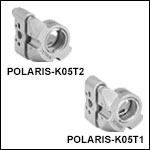 Ø1/2in Polaris<sup>®</sup> SM05-Threaded Kinematic Mirror Mounts, 2 Adjusters
