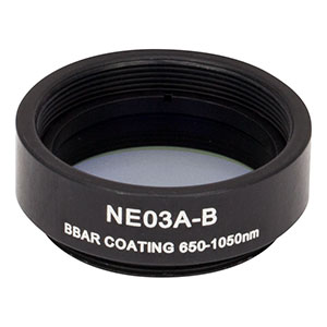 NE03A-B - Ø25 mm Absorptive Neutral Density Filter, ARC: 650 - 1050 nm, SM1-Threaded Mount, OD: 0.3