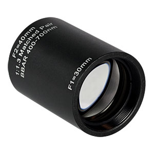 MAP103040-A - 1:1.33 Matched Achromatic Pair, f1=30.0 mm, f2=40.0 mm, ARC: 400-700 nm