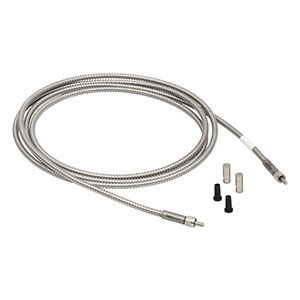 BFL105RS2 - Round-to-Linear Bundle, 7 x Ø105 µm Core Fibers, Solarization Resistant, SMA, 2 m Long