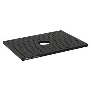 MSB2328/M - Aluminum Breadboard for LCC7201C, 230 mm x 280 mm x 9.5 mm, Ø50 mm Access Hole, M4 and M6 Taps