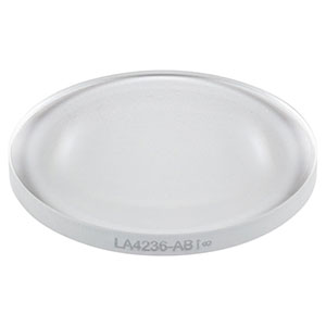 LA4236-AB - f = 125 mm, Ø1in UVFS Plano-Convex Lens, ARC: 400 - 1100 nm