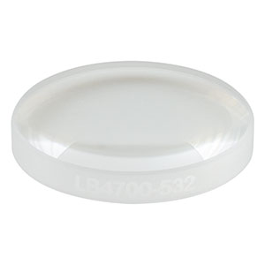 LB4700-532 - f = 40 mm, Ø1/2in UV Fused Silica Bi-Convex Lens, 532 nm V-Coat