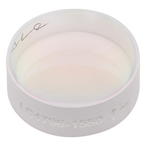 LC4796-1550 - Ø1/2in, f = -30 mm, UV Fused Silica Plano-Concave Lens, 1550 nm V-Coat