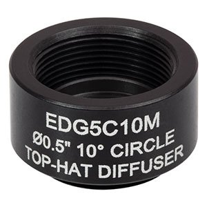 EDG5C10M - Ø1/2in SM05-Mounted UV Fused Silica Engineered Diffuser, 10°  Circle Pattern
