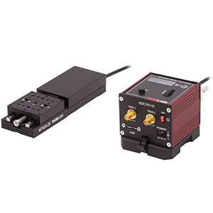 KMTS25E/M - 25 mm (0.98in) Motorized Translation Stage Bundled with Controller and Power Supply, M4 x 0.7 and M3 x 0.5 Taps