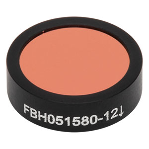 FBH051580-12 - Hard-Coated Bandpass Filter, Ø12.5 mm, CWL = 1580 nm, FWHM = 12 nm