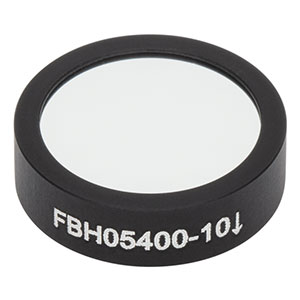 FBH05400-10 - Hard-Coated Bandpass Filter, Ø12.5 mm, CWL = 400 nm, FWHM = 10 nm