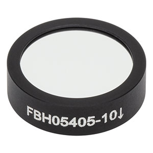 FBH05405-10 - Hard-Coated Bandpass Filter, Ø12.5 mm, CWL = 405 nm, FWHM = 10 nm