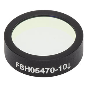 FBH05470-10 - Hard-Coated Bandpass Filter, Ø12.5 mm, CWL = 470 nm, FWHM = 10 nm