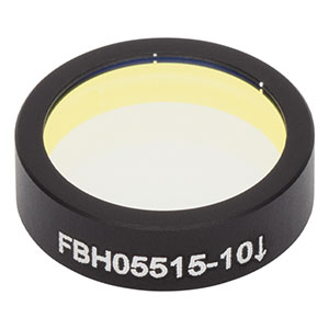 FBH05515-10 - Hard-Coated Bandpass Filter, Ø12.5 mm, CWL = 515 nm, FWHM = 10 nm