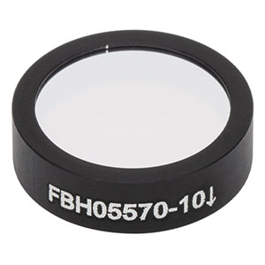 FBH05570-10 - Hard-Coated Bandpass Filter, Ø12.5 mm, CWL = 570 nm, FWHM = 10 nm