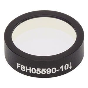 FBH05590-10 - Hard-Coated Bandpass Filter, Ø12.5 mm, CWL = 590 nm, FWHM = 10 nm