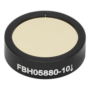 FBH05880-10 - Hard-Coated Bandpass Filter, Ø12.5 mm, CWL = 880 nm, FWHM = 10 nm
