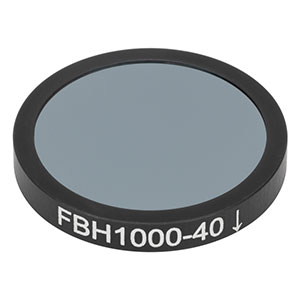 FBH1000-40 - Hard-Coated Bandpass Filter, Ø25 mm, CWL = 1000 nm, FWHM= 40 nm