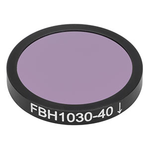 FBH1030-40 - Hard-Coated Bandpass Filter, Ø25 mm, CWL = 1030 nm, FWHM = 40 nm