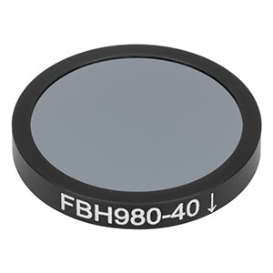 FBH980-40 - Hard-Coated Bandpass Filter, Ø25 mm, CWL = 980 nm, FWHM = 40 nm
