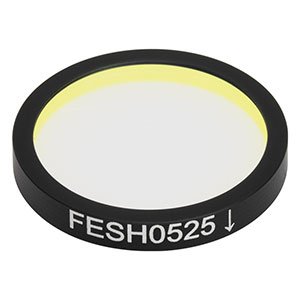 FESH0525 - Ø25.0 mm Shortpass Filter, Cut-Off Wavelength: 525 nm
