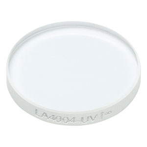 LA4004-UV - f = 149.9 mm, Ø1/2in UV Fused Silica Plano-Convex Lens, AR Coating: 245-400 nm