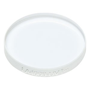 LA4009-UV - f = 350.0 mm, Ø1/2in UV Fused Silica Plano-Convex Lens, AR Coating: 245-400 nm