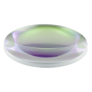LA4033-C - f = 125 mm, Ø2in UVFS Plano-Convex Lens, ARC: 1050 - 1700 nm