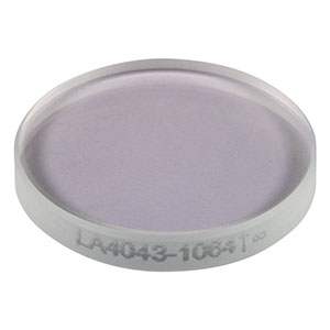 LA4043-1064 - f = 125 mm, Ø1/2in UVFS Plano-Convex Lens, 1064 nm V-Coat