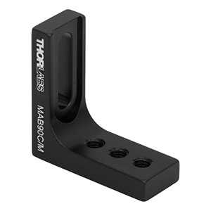 MAB90C/M - Mini-Series Slim Right-Angle Bracket with Counterbored Slot & Three M3 Tapped Holes