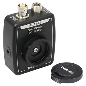 PDA8A2 - Si Fixed Gain Detector, 320 - 1000 nm, 50 MHz BW, 0.5 mm², Universal 8-32 / M4 Taps