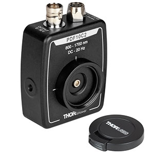PDF10C2 - InGaAs fW Sensitivity Fixed Gain Amplified Detector, 800 - 1700 nm, 20 Hz, 0.2 mm², Universal 8-32 / M4 Mounting Holes