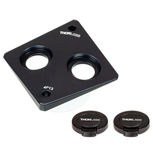 4P13 - Dual Ø14 mm Ports Insert for Modular Ø100 mm Integrating Sphere, SM1 Thread