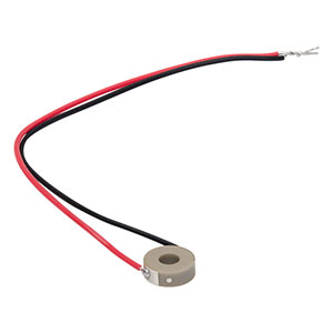 PA43REXW - Piezo Ring Chip, 100 V, 1.40 µm Displacement, 6.0 mm OD, 2.5 mm ID, 2.0 mm Long, Pre-Attached Wires
