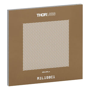 R1L1S8C1 - Negative Checkerboard Target, 1in x 1in, 250 µm x 250 µm Blocks
