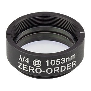 WPQ10M-1053 - Ø1in Zero-Order Quarter-Wave Plate, SM1-Threaded Mount, 1053 nm