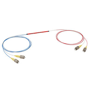 TW2000R2F2B - 2x2 Wideband Fiber Optic Coupler, 2000 ± 200 nm, 90:10 Split, SMF-28 Fiber, FC/PC