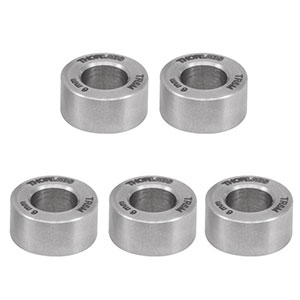 TR6M - Ø1/2in Post Spacer, 6 mm Thick, Qty. 5