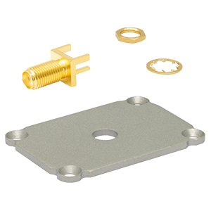 EECEPSMA - End Plate for Electronics Housings, SMA Connector, 1.25in x 1.75in