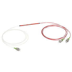PN635R1A1 - 1x2 PM Coupler, 635 ± 15 nm, 99:1 Split, ≥16 dB PER, FC/APC Connectors