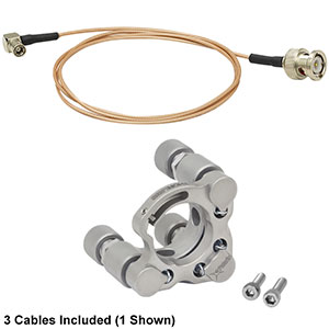POLARIS-K1S3P - Polaris<sup>®</sup> Piezoelectric Ø1in Mirror Mount, 3 Adjusters with Lock Nuts, Cables Included