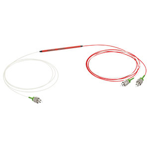 PN850R5A1 - 1x2 PM Coupler, 850 ± 15 nm, 50:50 Split, ≥18.0 dB PER, FC/APC Connectors