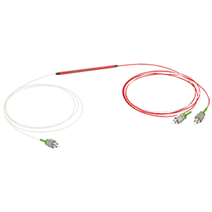 PN980R3A1 - 1x2 PM Coupler, 980 ± 15 nm, 75:25 Split, ≥20 dB PER, FC/APC Connectors