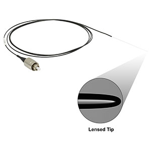 LFM1F-1 - Ø50 µm, 0.20 NA, FC/PC to Lensed Tip Fiber Patch Cable, 1 m Long