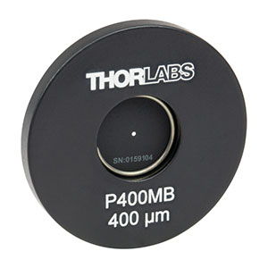 P400MB - Ø1in Mounted Pinhole, 400 ± 10 µm Pinhole Diameter, Molybdenum