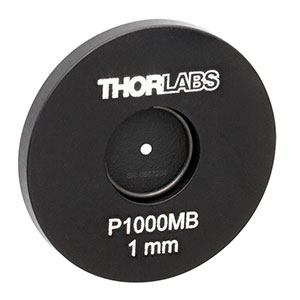 P1000MB - Ø1in Mounted Pinhole, 1 mm ± 10 µm Pinhole Diameter, Molybdenum