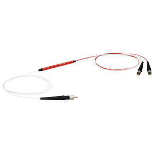 TT600R5S1B - 1x2 Multimode Fiber Optic Coupler, Low OH, Ø600 µm Core, 0.39 NA, 50:50 Split, SMA905