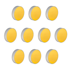 PF20-03-M03-10 - Ø2in (50.8 mm) Unprotected Gold Mirror, 10 Pack