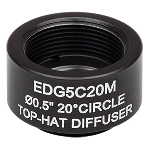 EDG5C20M - Ø1/2in SM05-Mounted UV Fused Silica Engineered Diffuser, 20°  Circle Pattern