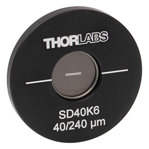 SD40K6 - Ø1in Mounted Double Slit, 40 µm Wide, 240 µm Spacing