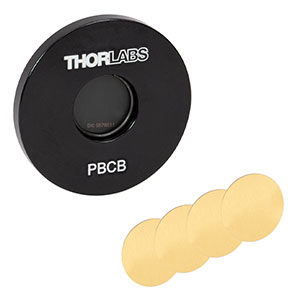 PBCB - Ø1in Mounted Blank Foil, 4 Replacement Foils Included, Gold-Plated Copper